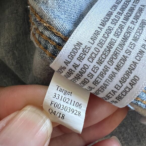 Wild Fable Acid Wash Denim Long Sleeve Pearl Snap Shirt Womens Sz. Large 80's - Picture 9 of 11